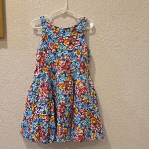 Polo by Ralph Lauren Floral Kids Dress - Blue and Red